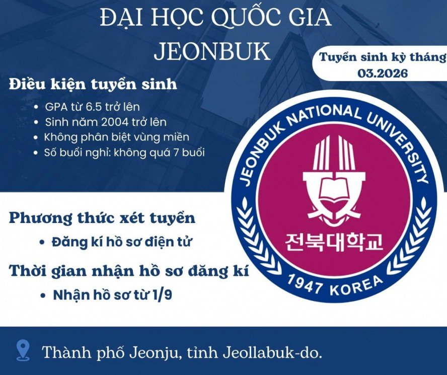 Giới thiệu đại học quốc gia Jeonbuk University